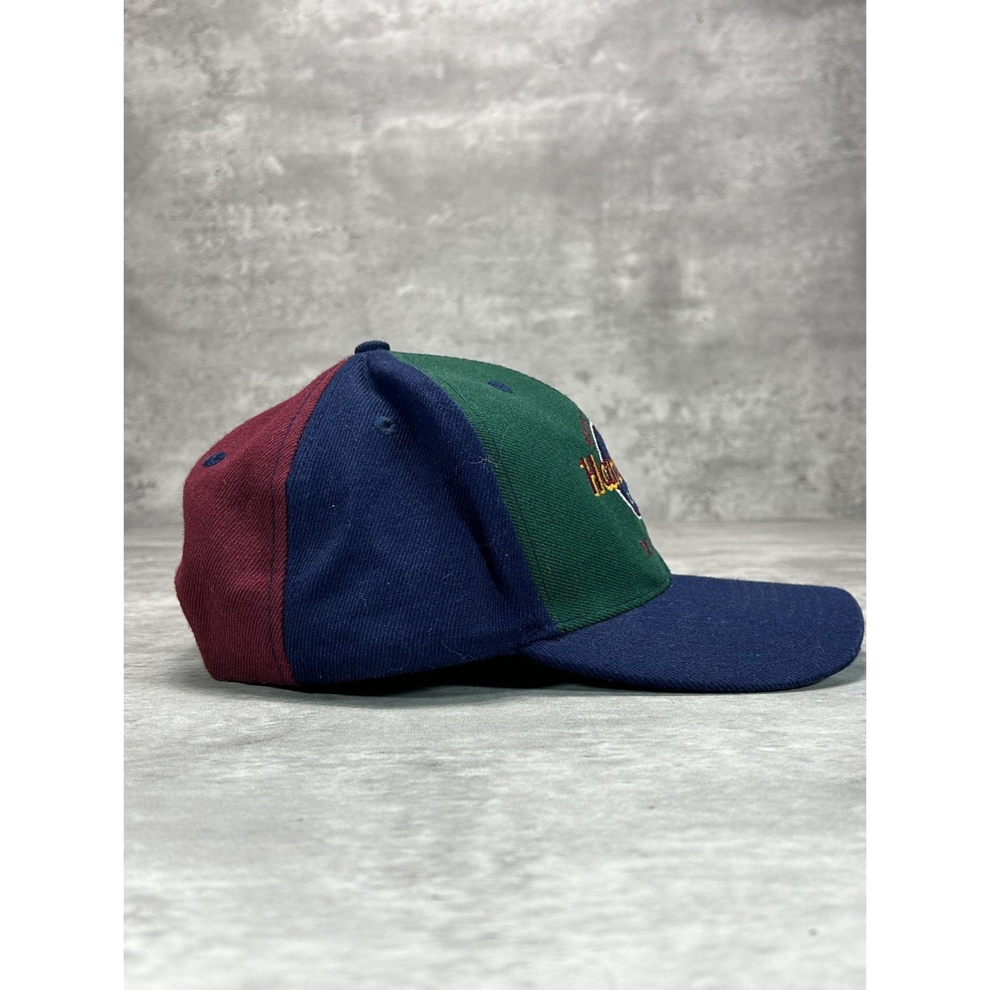 Vintage 90s Hard Rock Cafe Madrid Embroidered Logo Snapback Hat OSFA