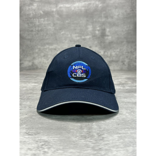 Vintage 2000s NFL On CBS Embroidered Spellout Logo Strapback Hat OSFA