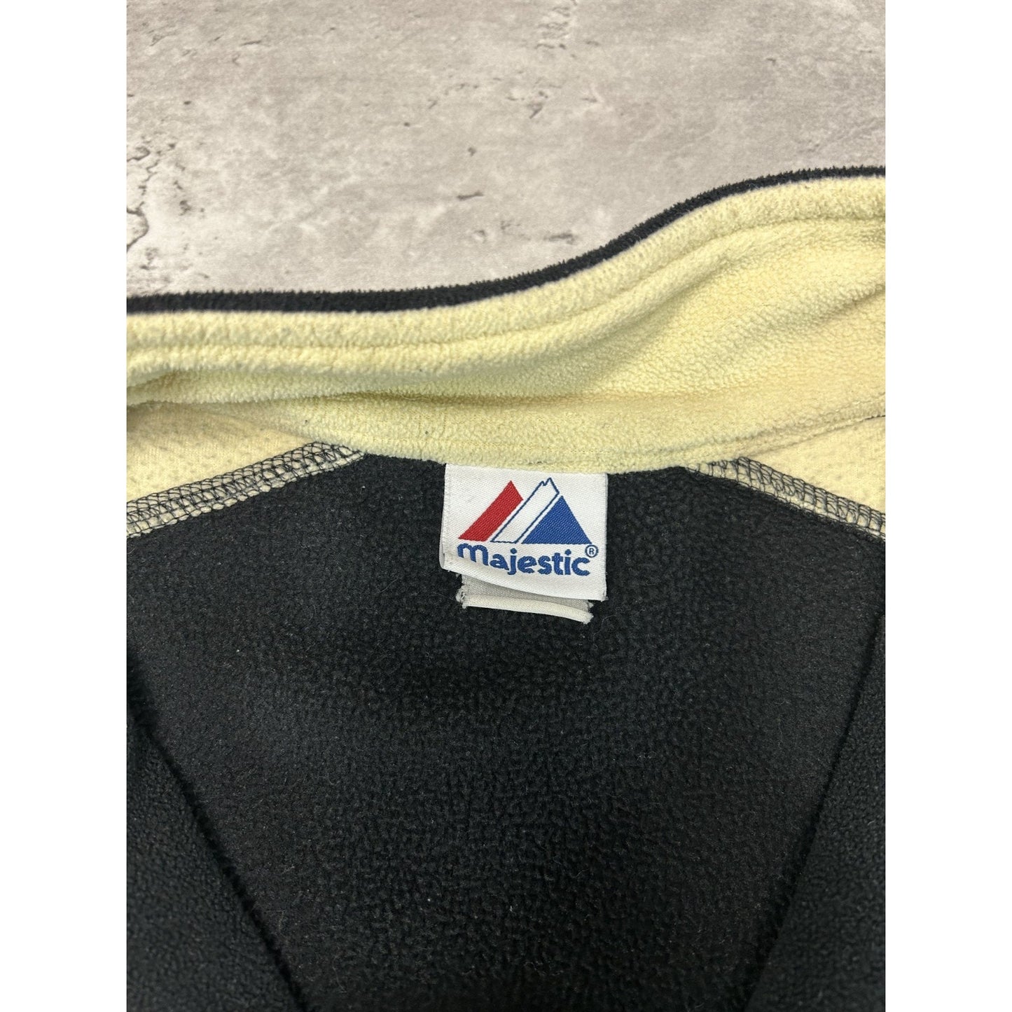 Vintage Pittsburgh Penguins NHL Embroidered Logo 1/4 Zip Fleece Sweatshirt 2XL