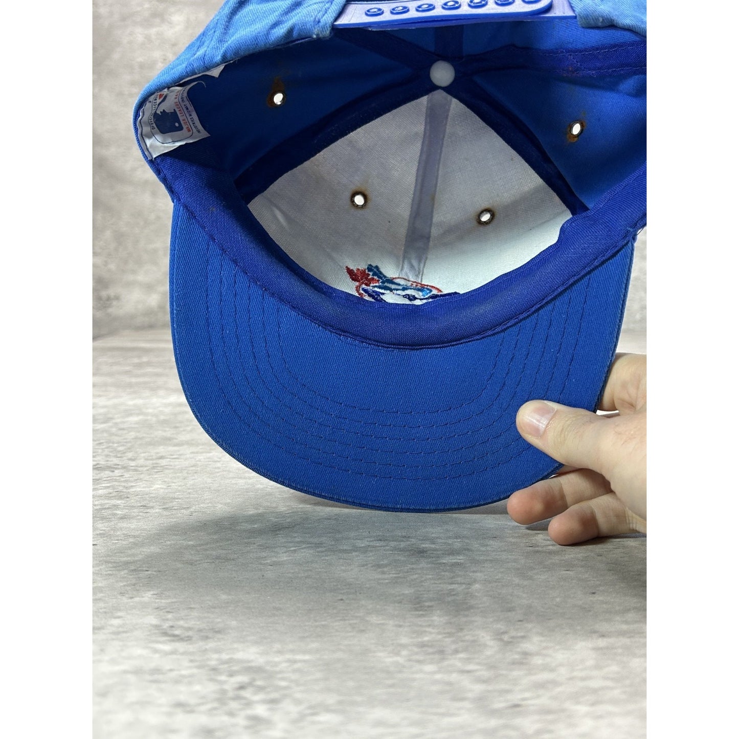 Vintage 90s Toronto Blue Jays MLB Embroidered Logo Baseball Snapback Hat OSFA