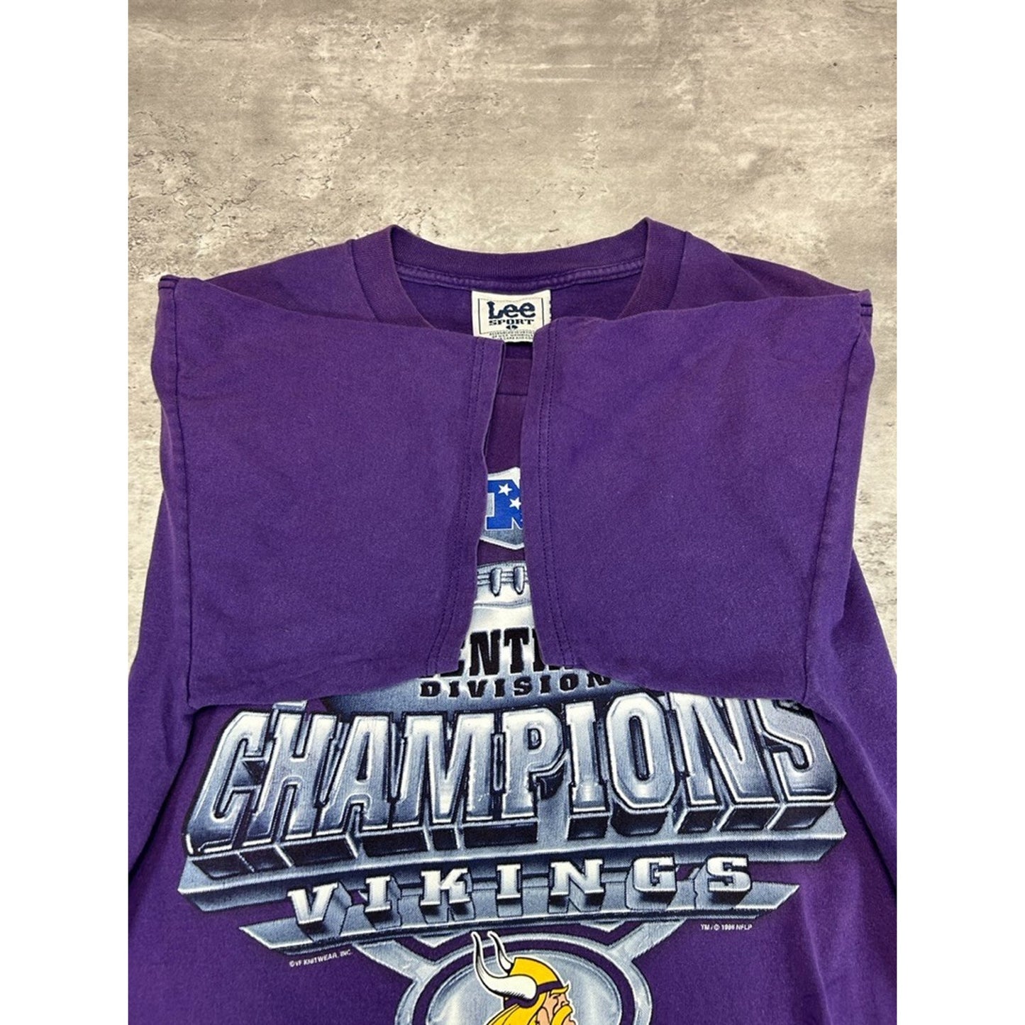Vintage 1998 Minnesota Vikings NFL NFC Central Division Champs T-Shirt Size Large