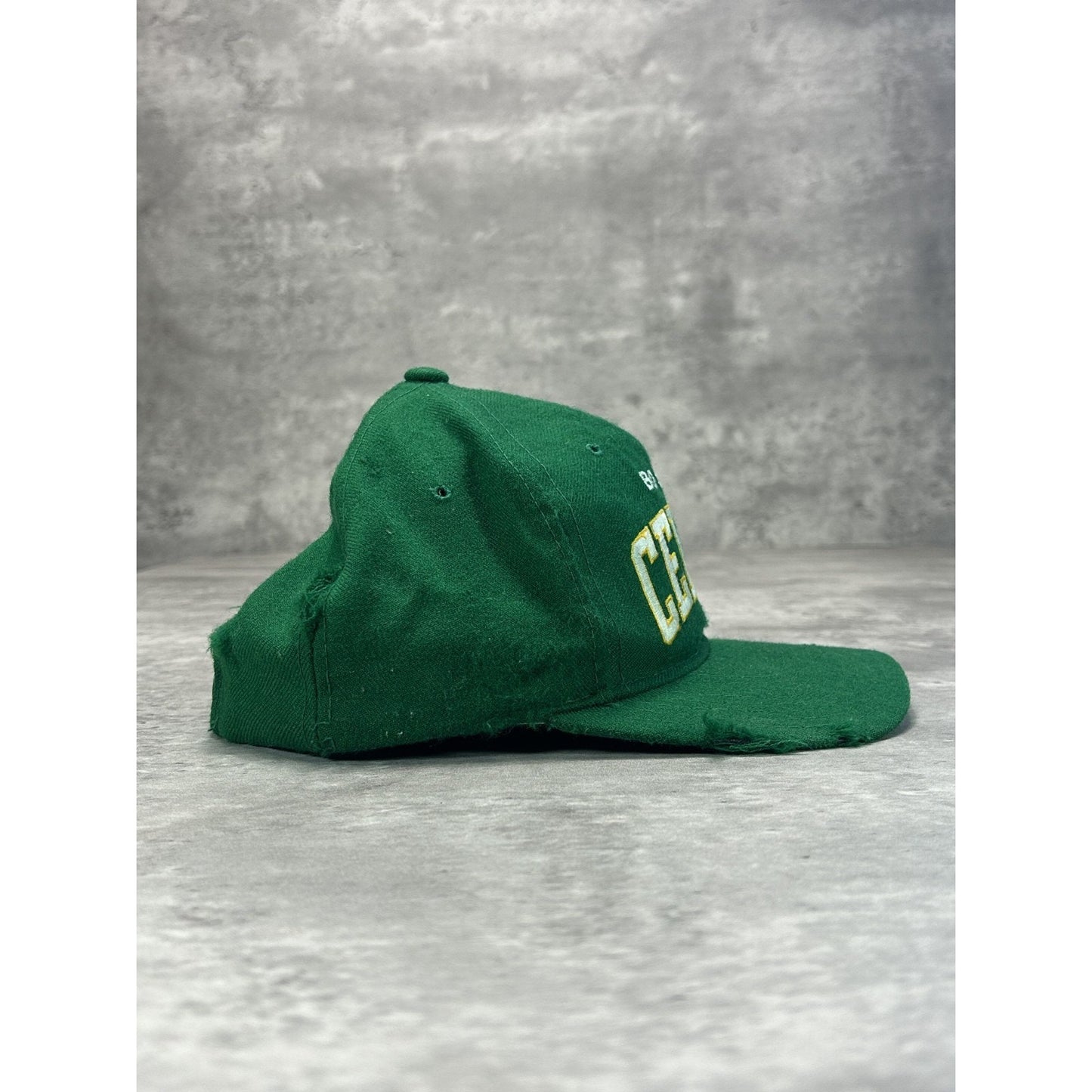 Vintage 90s Boston Celtics NBA Wool Starter Arc Spellout Snapback Hat OSFA