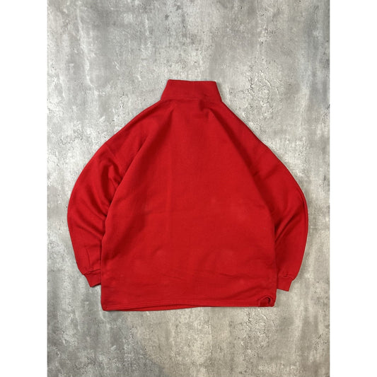 Vintage 90s Tennessee Oilers NFL Embroidered 1/4 Zip Starter Sweatshirt Sz Large