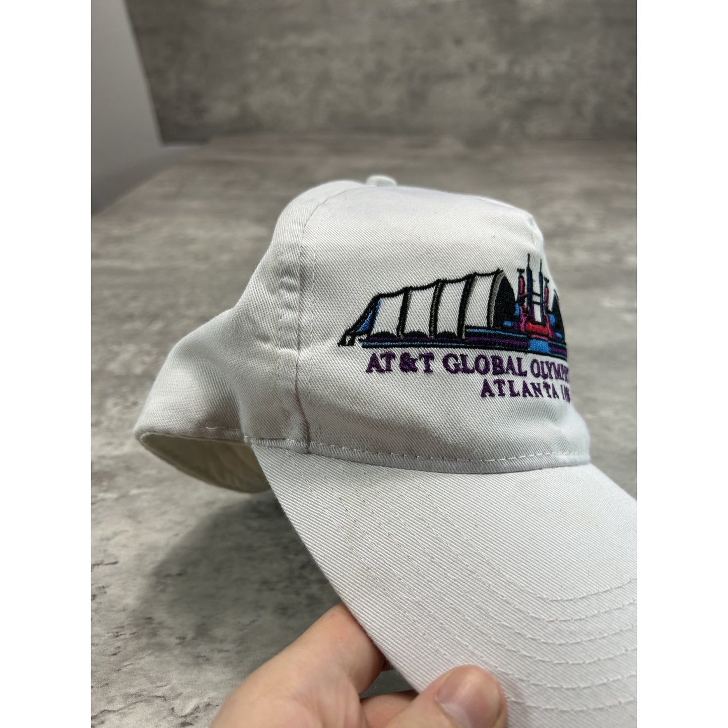 Vintage 1996 Atlanta Olympic Village Embroidered Destination Snapback Hat OSFA