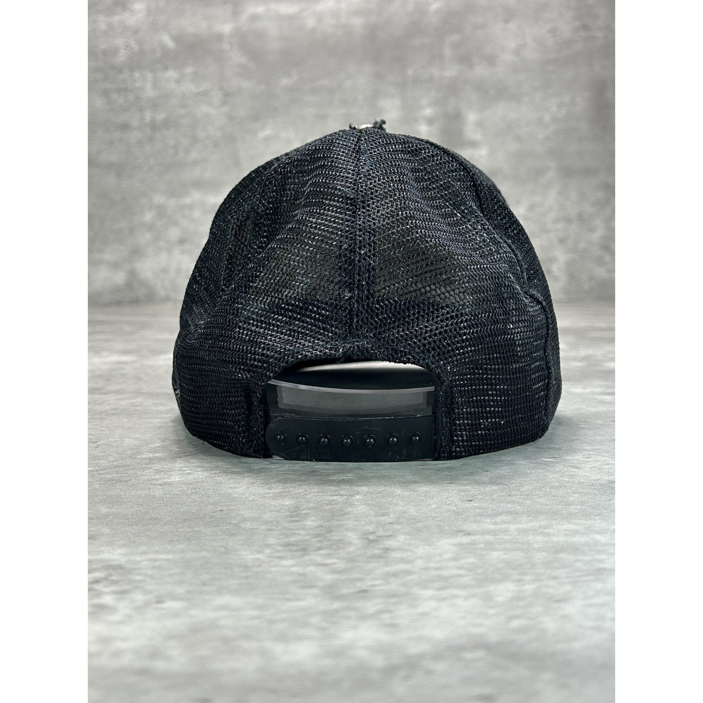 Vintage 80s Not A Bald Spot Comedy Slogan Trucker Snapback Hat OSFA Black