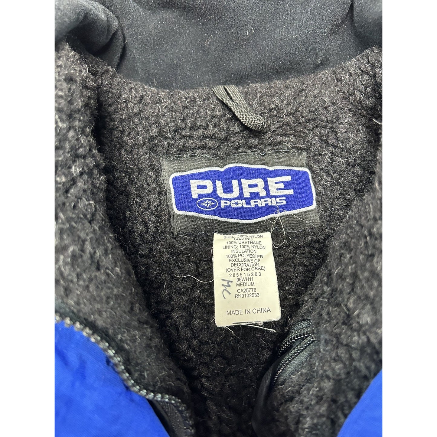 Vintage Polaris Embroidered Spellout Insulated Nylon Full Zip Jacket Size Medium