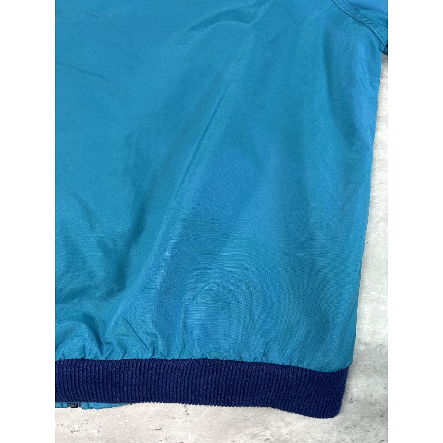 Vintage 90s Osh Kosh Fleece Lined Full Zip Nylon Bomber Jacket Size XL Blue