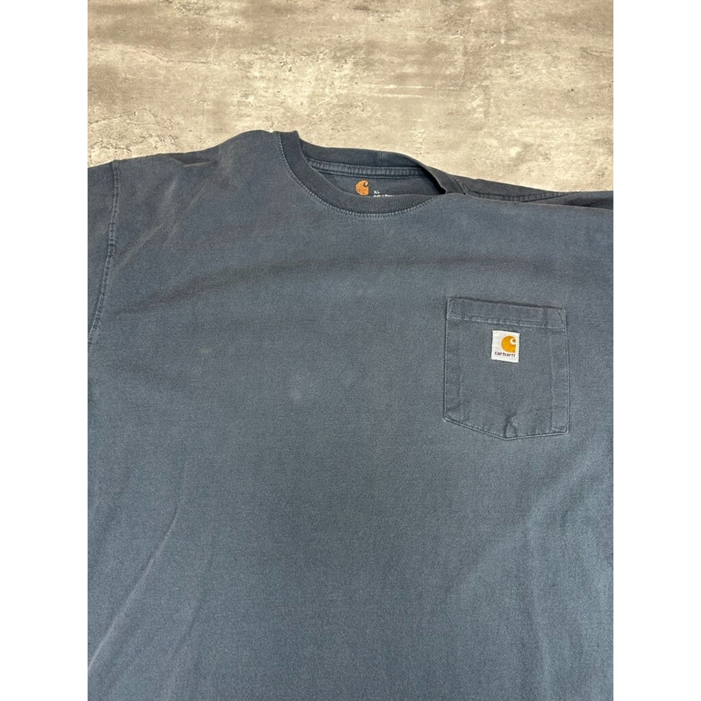 Carhartt Embroidered Patch Pocket Workwear Long Sleeve T-Shirt Sz XL