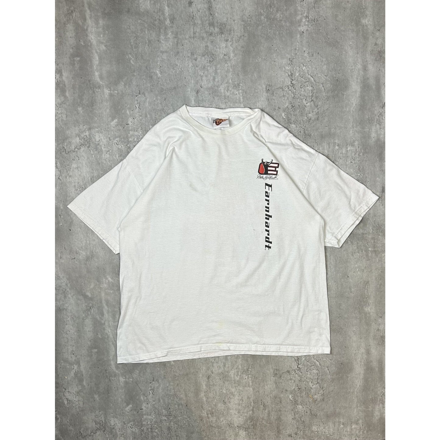 Vintage Dale Earnhardt #3 Nascar Graphic Spell Out Race T-Shirt Size XL White