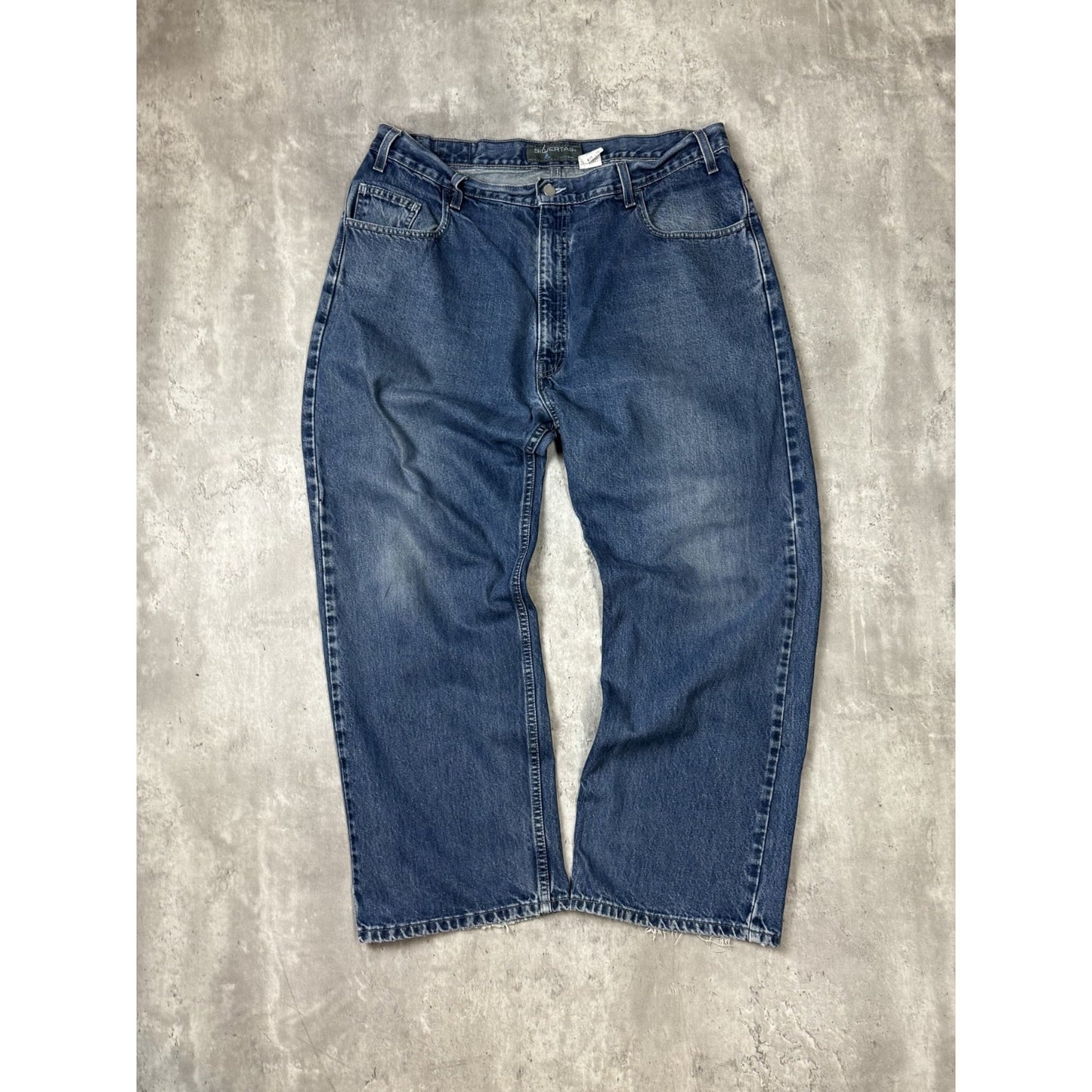 Vintage 2000s Levis Silvertab Loose Fit Dark Wash Denim Pants Size 38 Blue