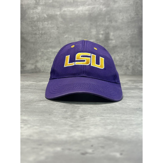 Vintage LSU Tigers NCAA Embroidered Spellout Logo Strapback Hat OSFA