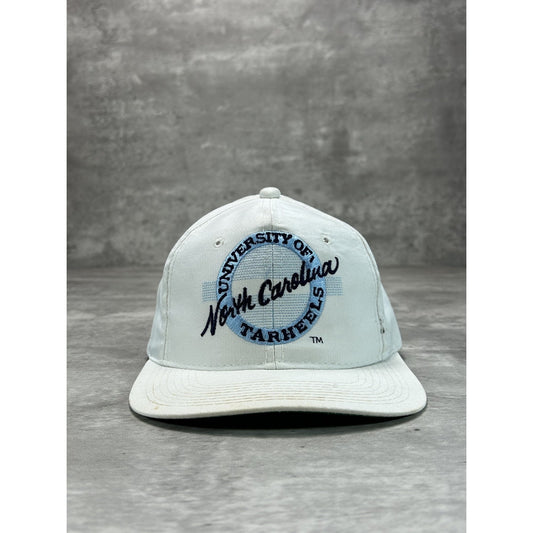 Vintage 90s UNC Tarheels NCAA Collegiate Embroidered Spellout Snapback Hat OSFA