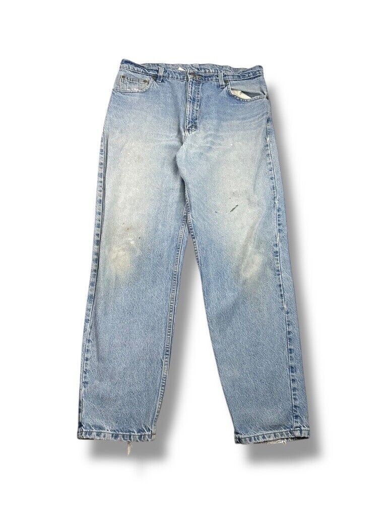 Vintage 90s Carhartt Light Wash Denim Workwear Pants Size 35