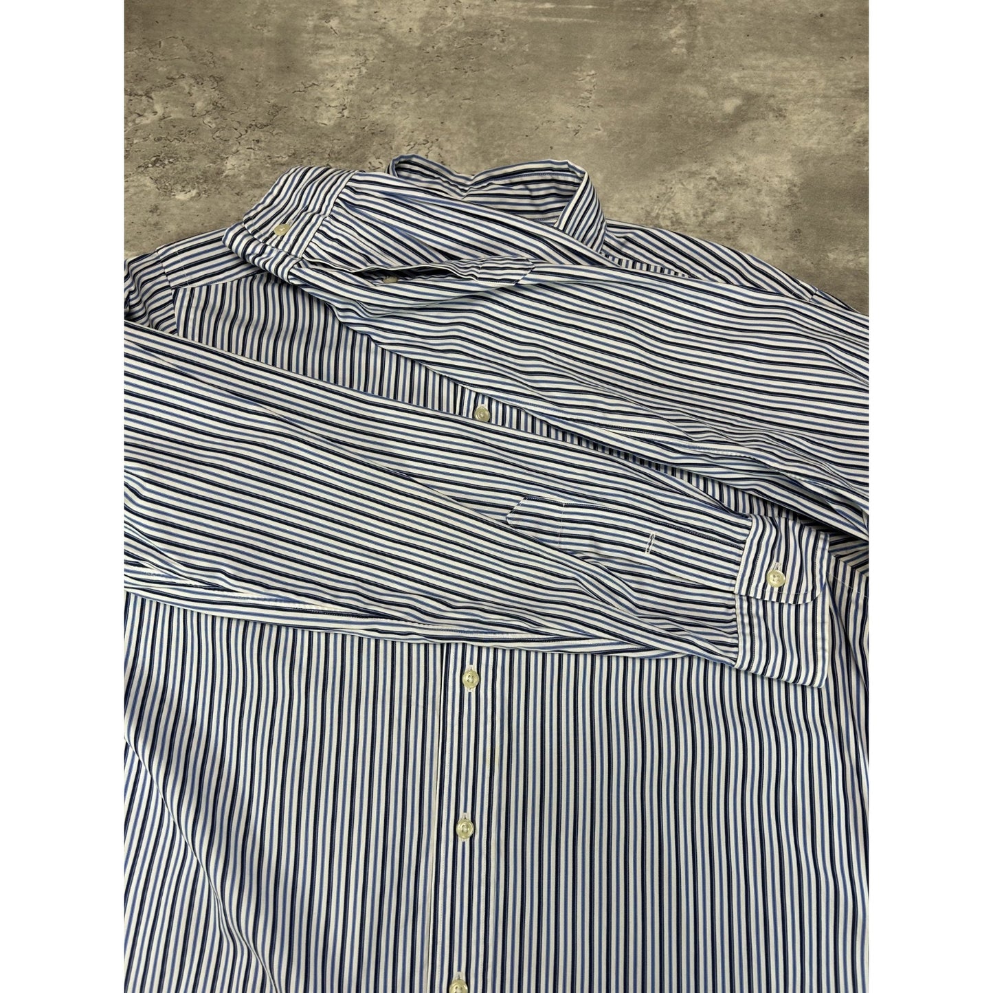 Vintage Polo Ralph Lauren Striped Long Sleeve Button Up Shirt Size Medium