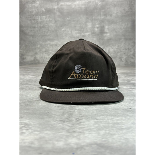 Vintage Team Amana Embroidered Spellout Strapback Hat OSFA