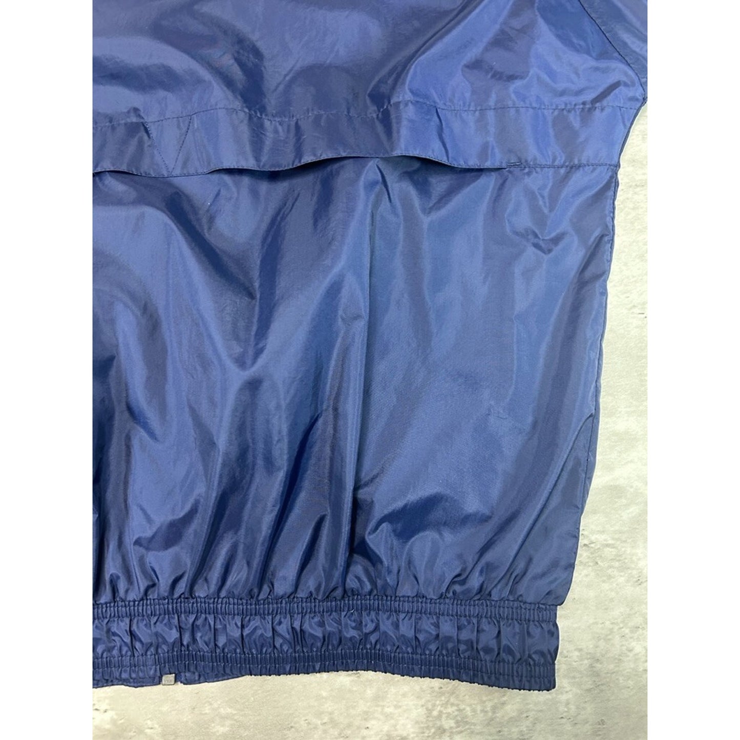 Vintage 90s Adidas Embroidered Logo Nylon Windbreaker Jacket Size Large Blue