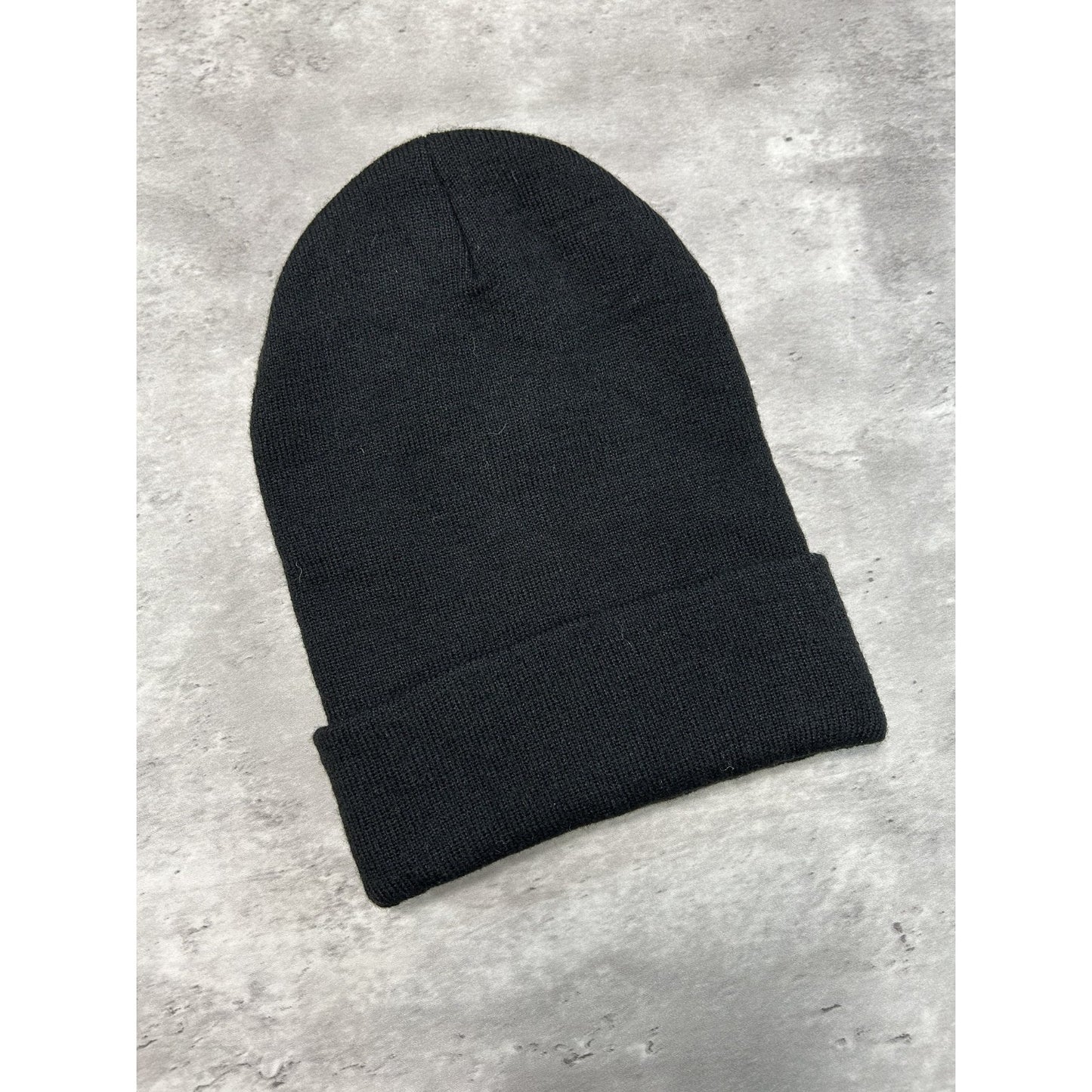 Vintage Carhartt Workwear Embroidered Patch Beanie Hat OSFA Black
