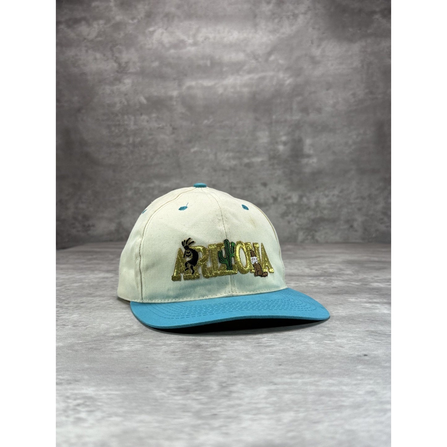 Vintage 90s Arizona Embroidered Spellout Destination Snapback Hat OSFA