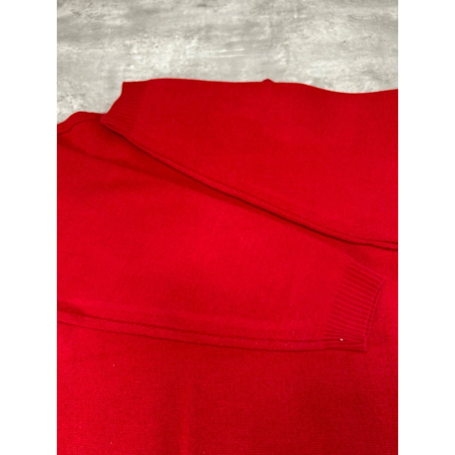 Vintage Y2K Clench Denim Company Pullover Knit Sweater Size XL Red