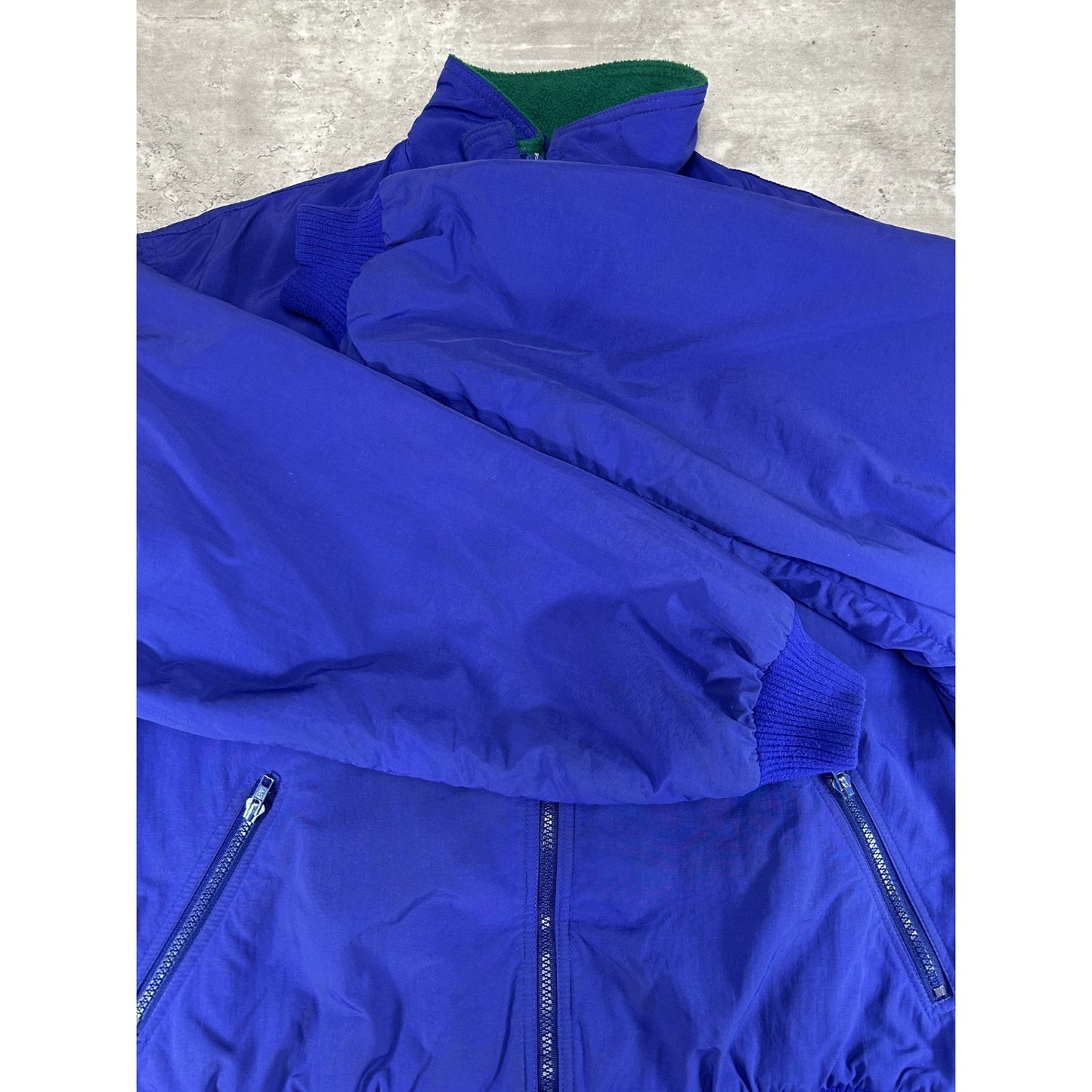 Vintage 90s Womens Eddie Bauer Fleece Lined Full Zip Nylon Bomber Jacket Size XL