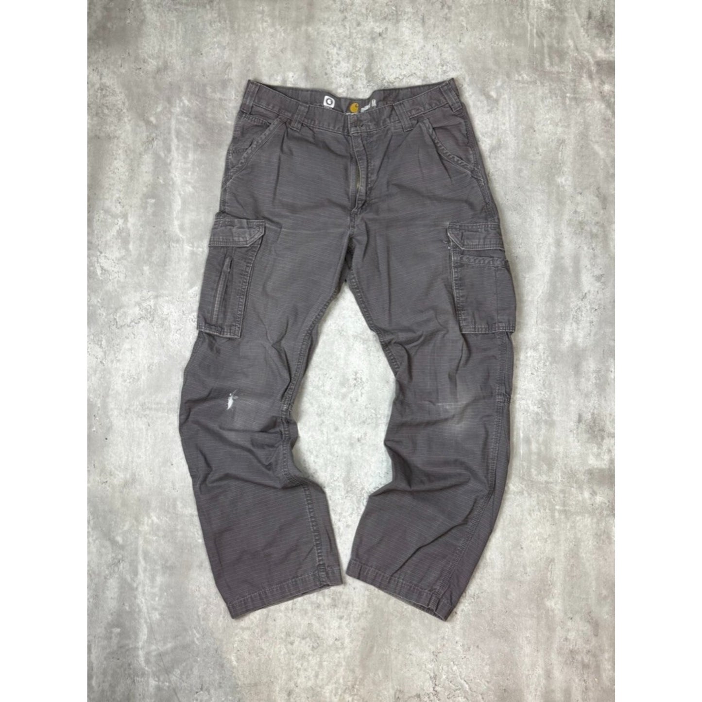 Carhartt Force Ripstop Canvas Workwear Cargo Pants Size 37 Gray