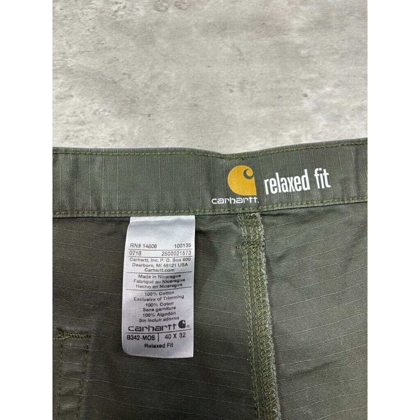 Carhartt Ripstop Canvas Workwear Double Knee Cargo Carpenter Pants Size 41