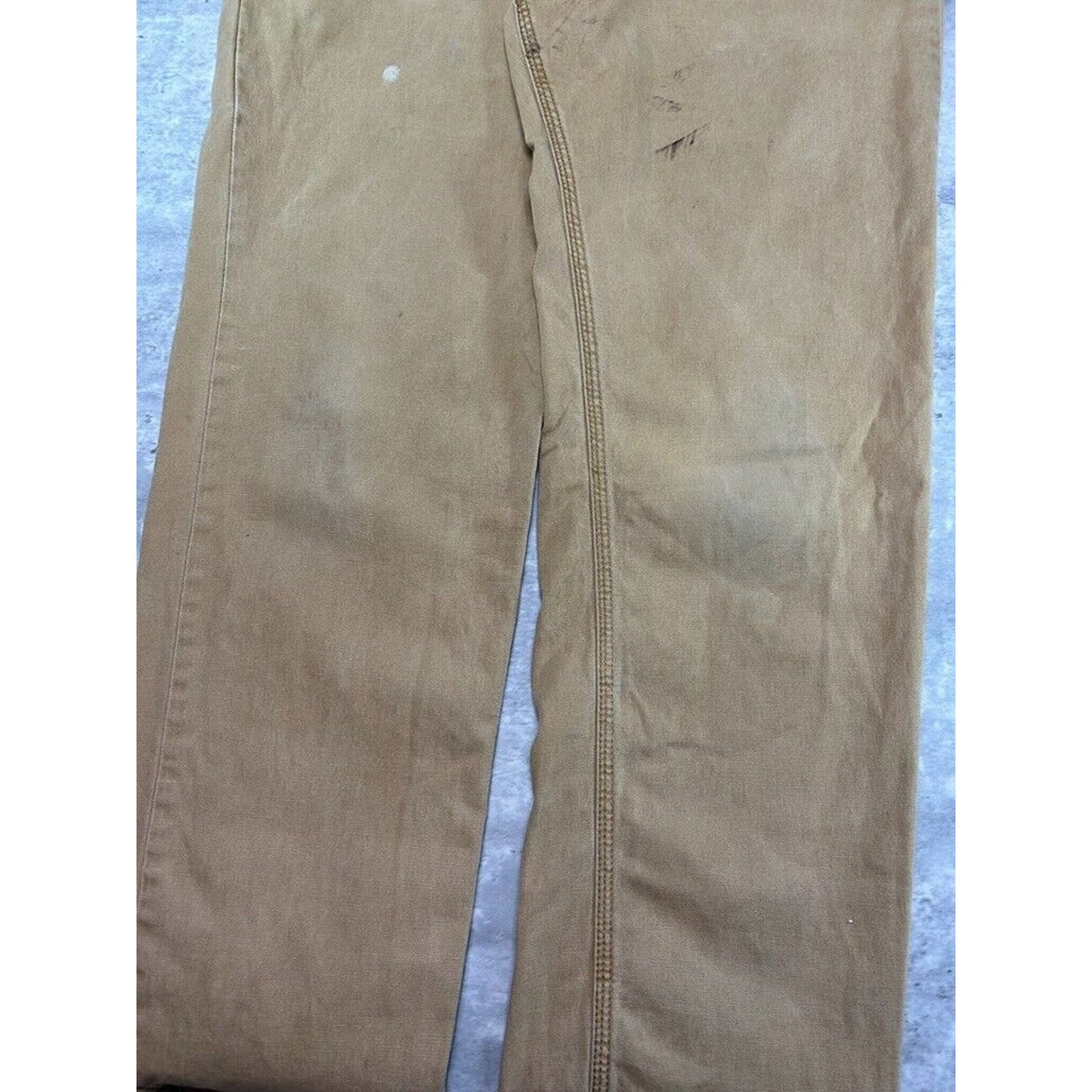 Carhartt Relaxed Canvas Work Wear Five Pocket Pants Size 36 Beige