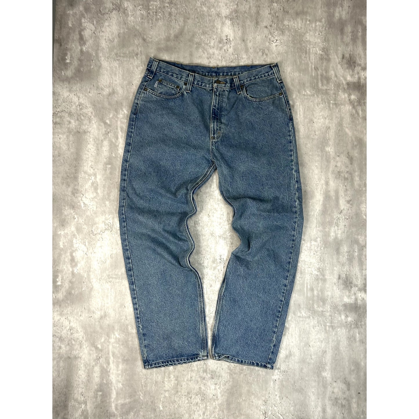 Carhartt Relaxed Fit Medium Wash Denim Workwear Pants Size 40