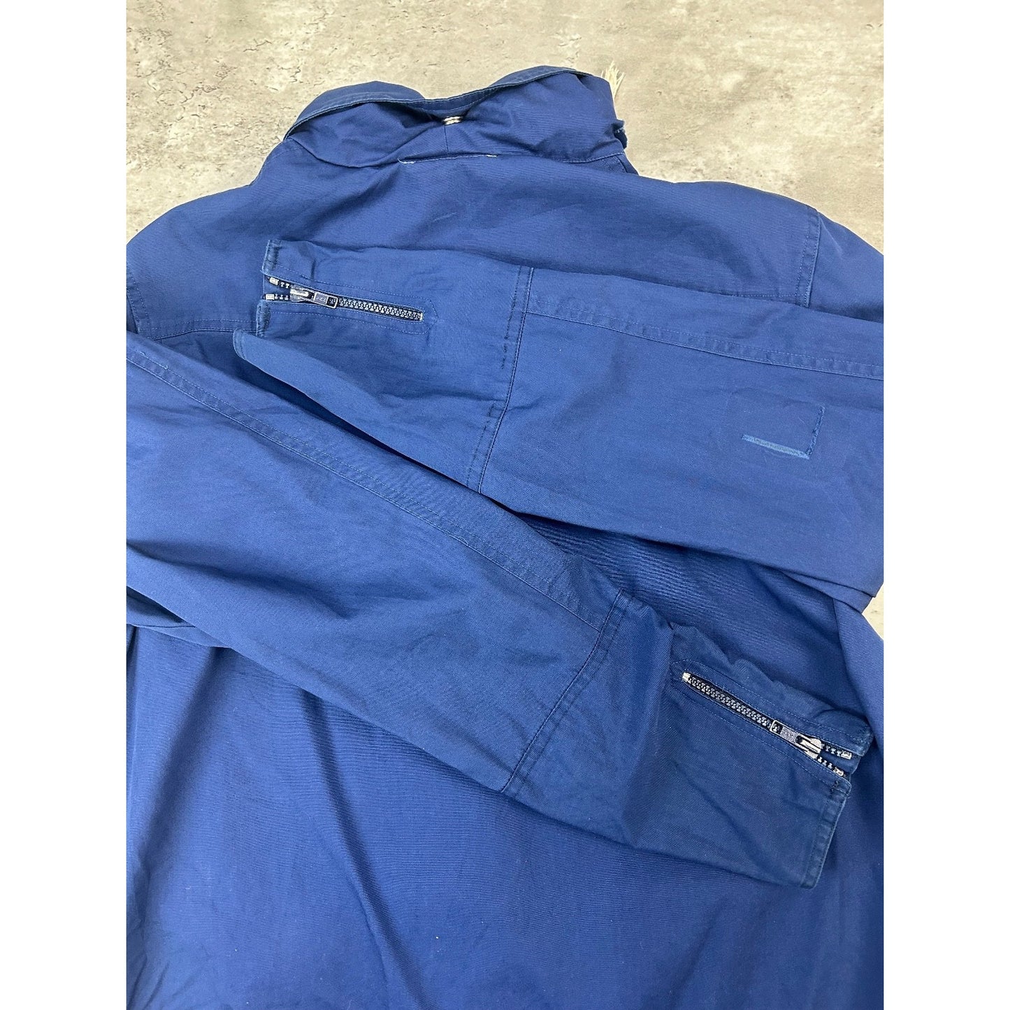 Vintage 90s Lacoste Embroidered Logo Full Zip Multi Pocket Jacket Size Medium