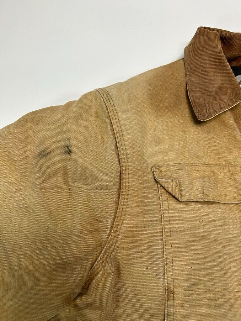 Vintage 90s Carhartt Quilted Lined Canvas Workwear Arctic Jacket Size Large