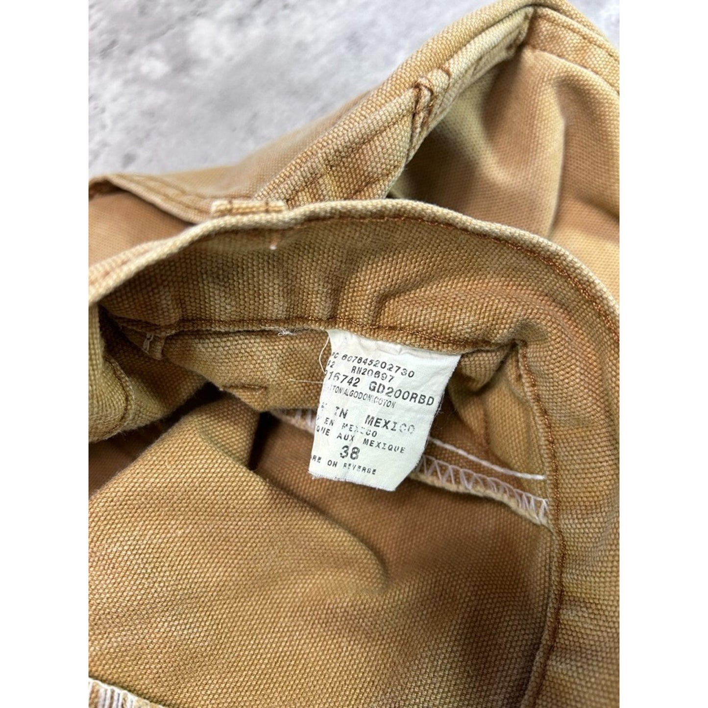 Vintage Dickies Canvas Workwear Carpenter Shorts Size 38 Beige