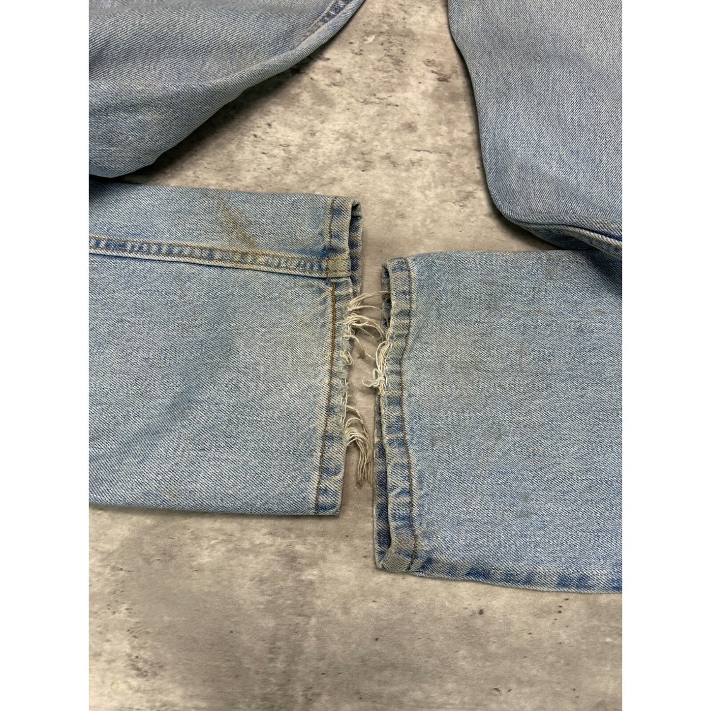 Vintage 90s Levis 505 Red Tab Straight Leg Light Wash Denim Pants Size 33