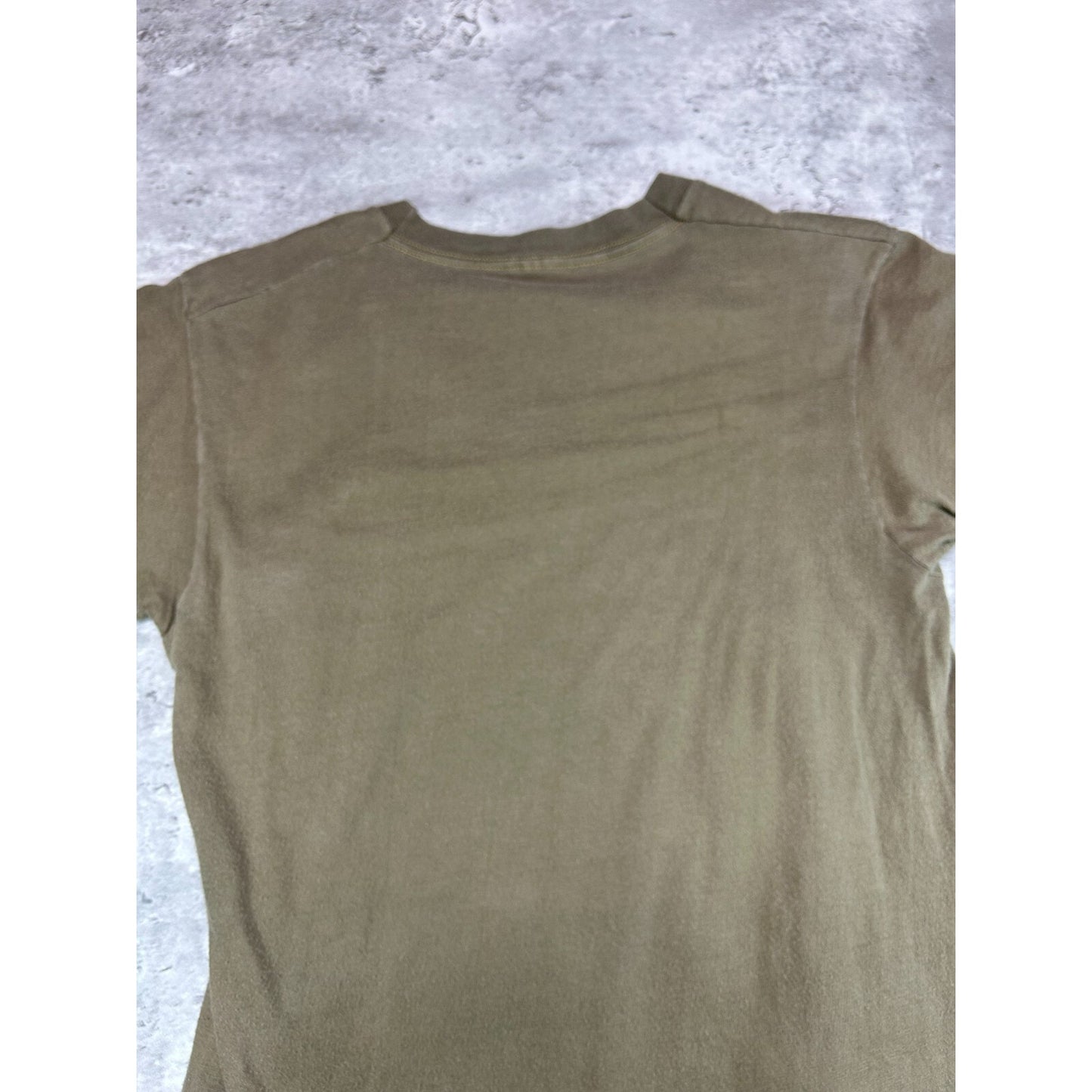 Vintage 1980s Single Stitch Earth Tone Blank T-Shirt Size Small Beige