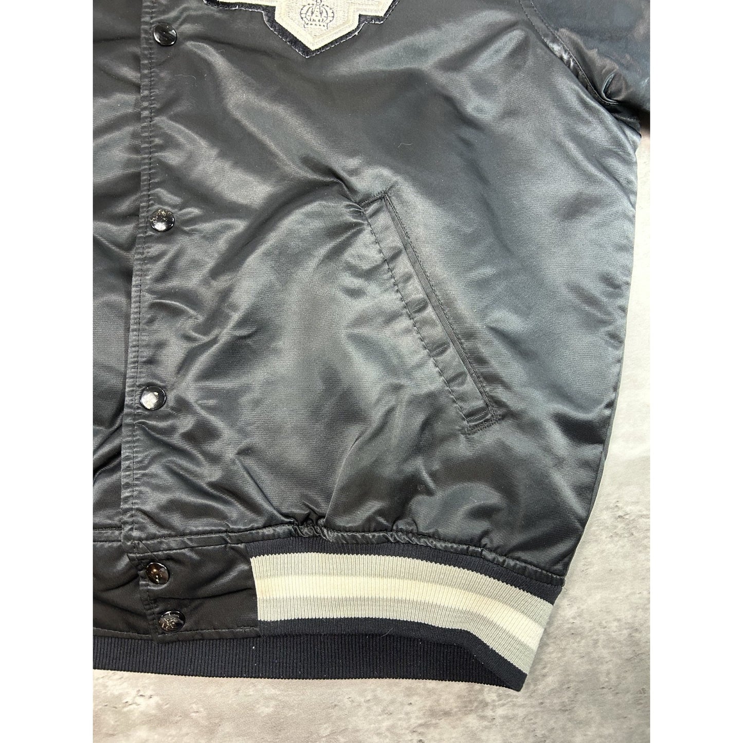 Vintage 80s Los Angeles Kings NHL Starter Satin Bomber Jacket Size Large
