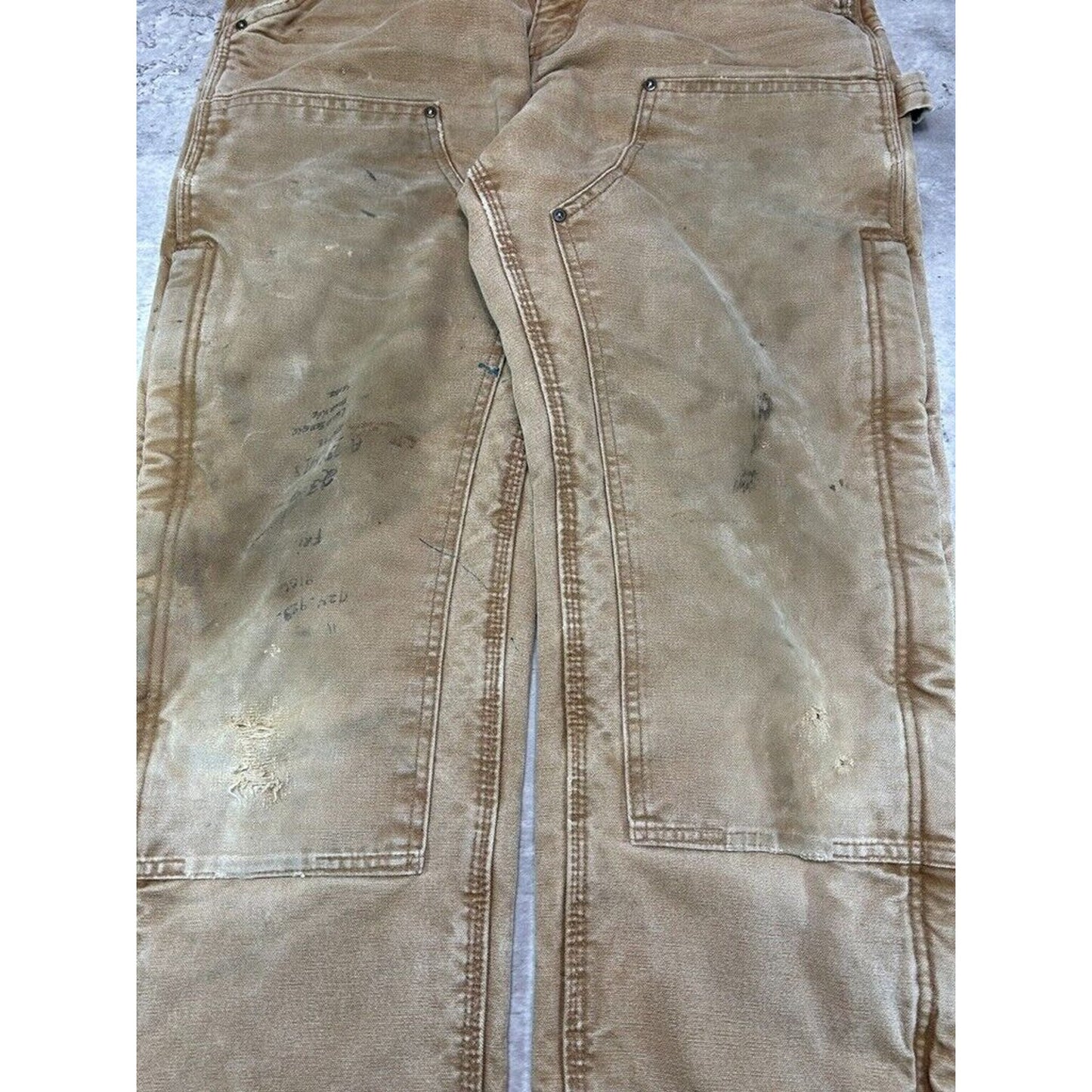 Vintage Carhartt Quilted Lined Canvas Workwear Double Knee Carpenter Pants Size 32