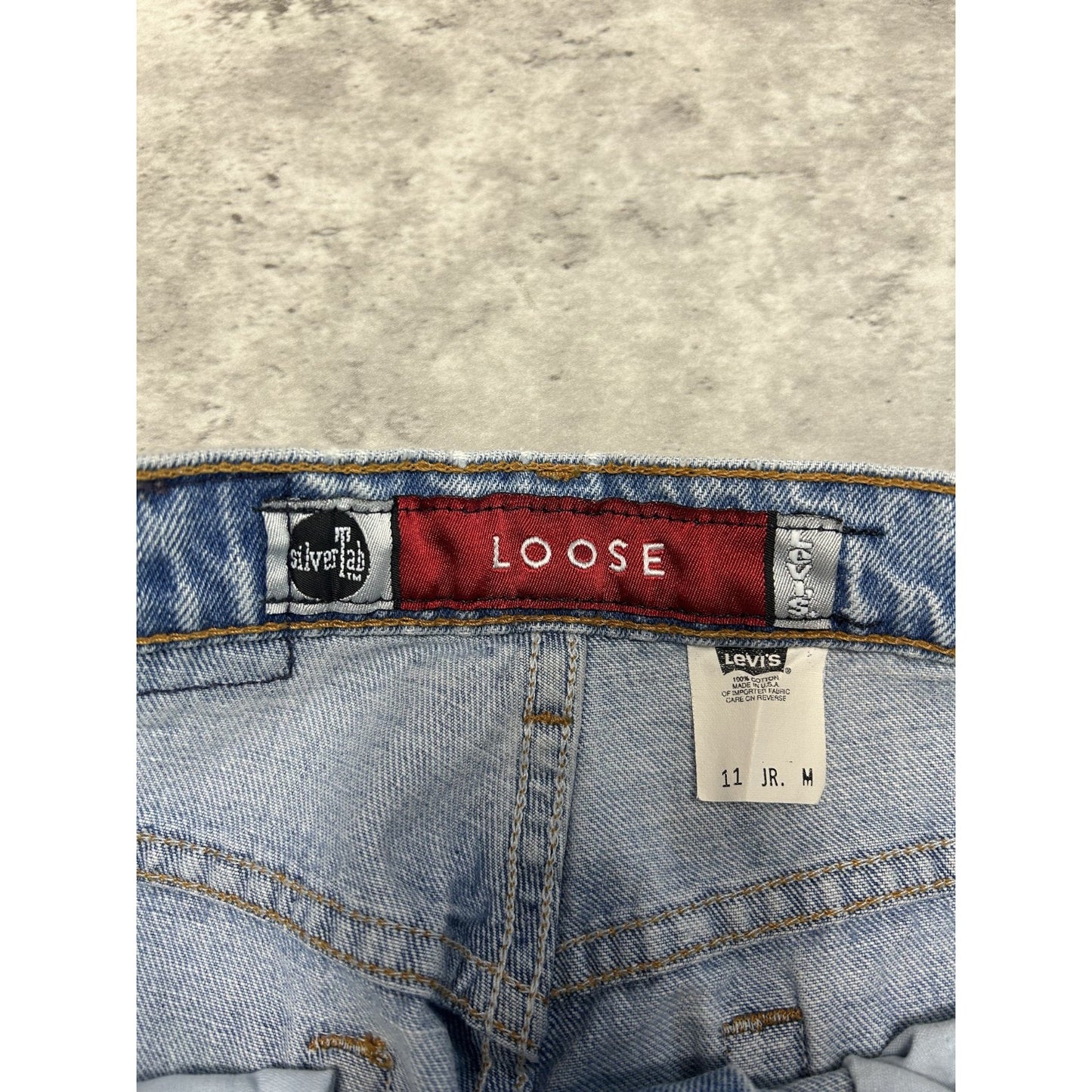 Vintage 90s Levis Silvertab Loose Fit Light Wash Denim Pants Size 30 Blue