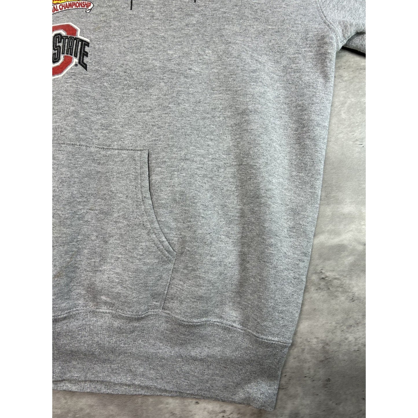 Vintage 2002 Ohio State Buckeyes NCAA National Champs Hooded Sweatshirt Size XL