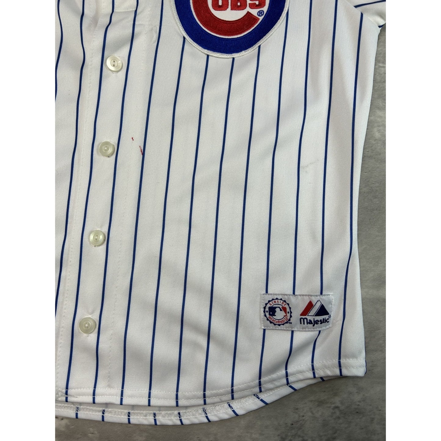 Vintage Ryan Theriot #2 Chicago Cubs MLB Pinstripe Stitched Jersey Size Small