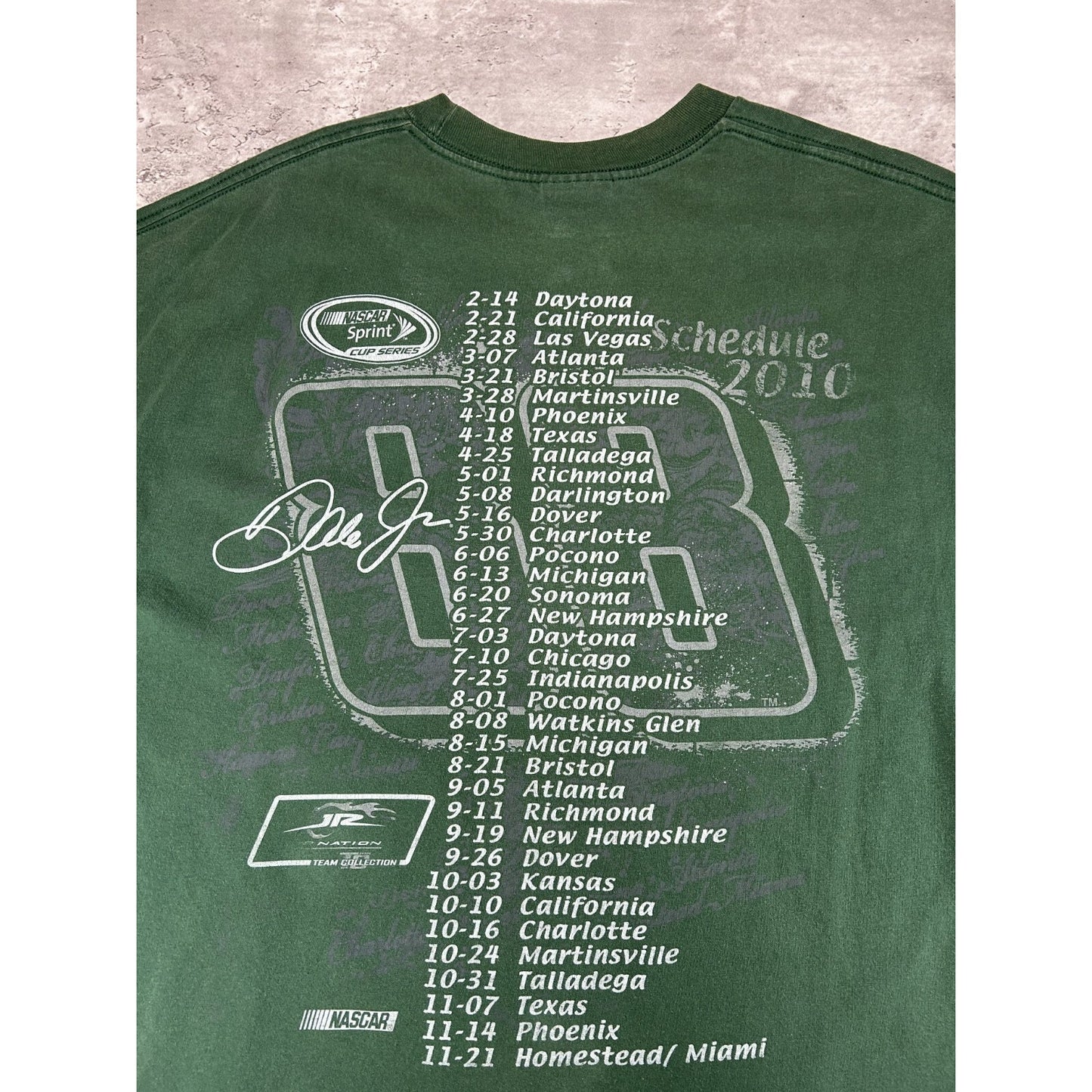 Dale Earnhardt Jr #88 Nascar Portrait Graphic Sprint Cup T-Shirt Size 2XL Green