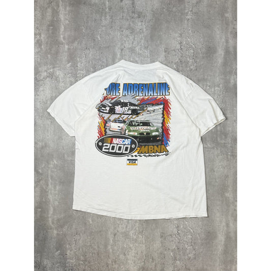 Vintage 2000 MBNA Nascar Pure Adrenaline Graphic T-Shirt Size XL White