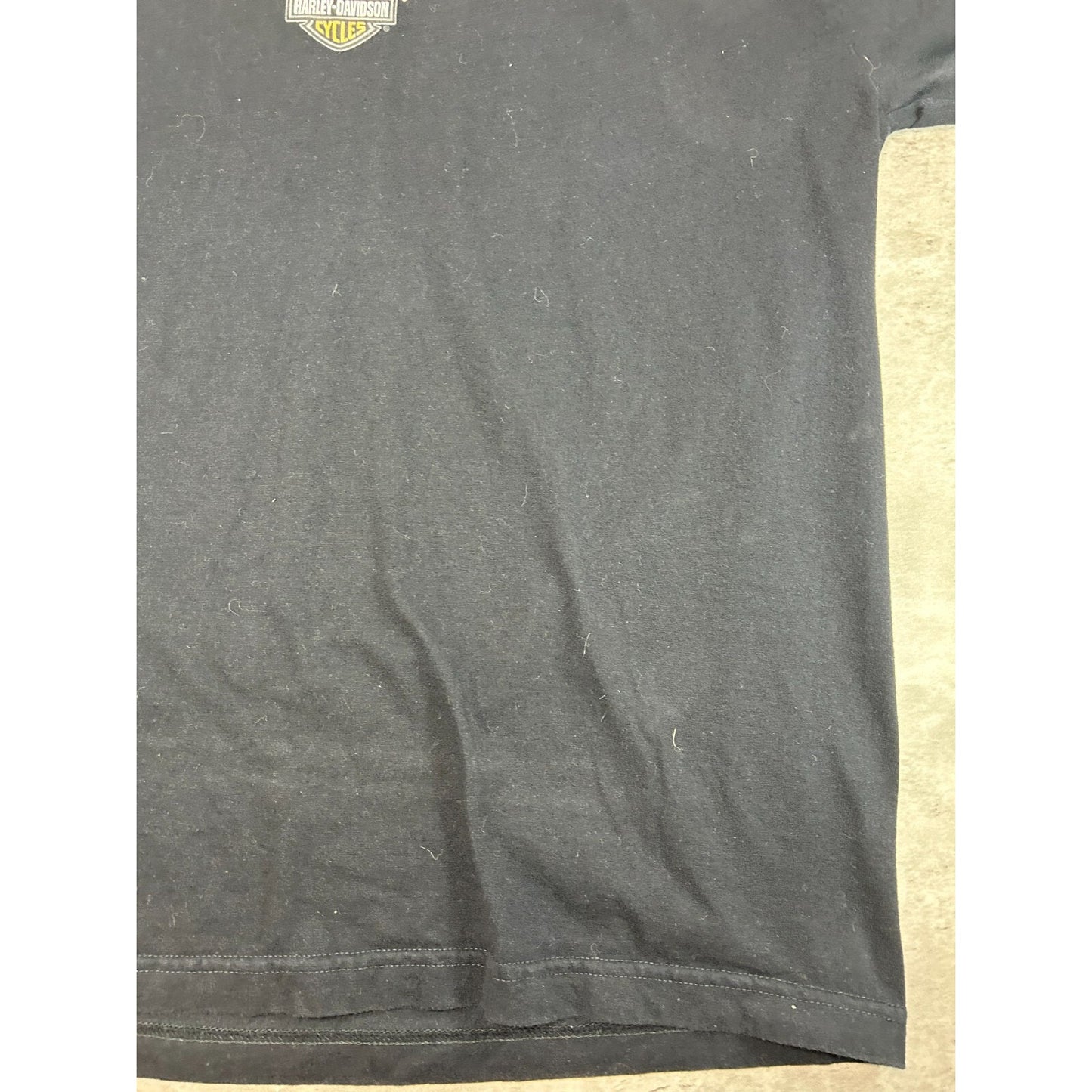 Harley Davidson Motorcycles Pirate Graphic Spellout T-Shirt Size XXL Black