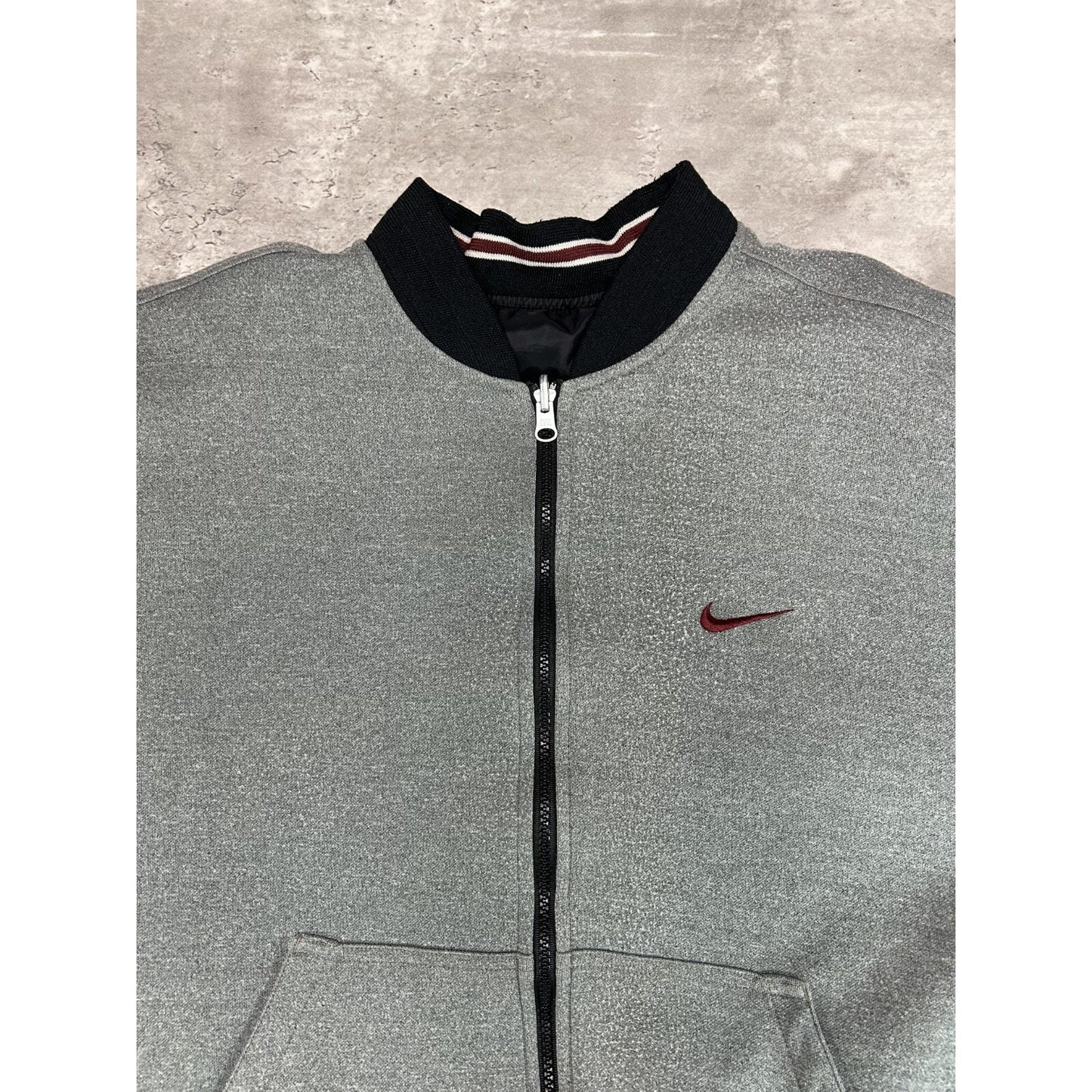 Vintage 90s Nike Embroidered Swoosh Reversible Bomber Jacket Size XL