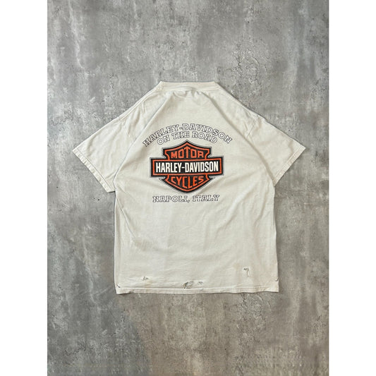 Vintage Harley Davidson Motorcycles Distressed Spellout Graphic T-Shirt Size XL