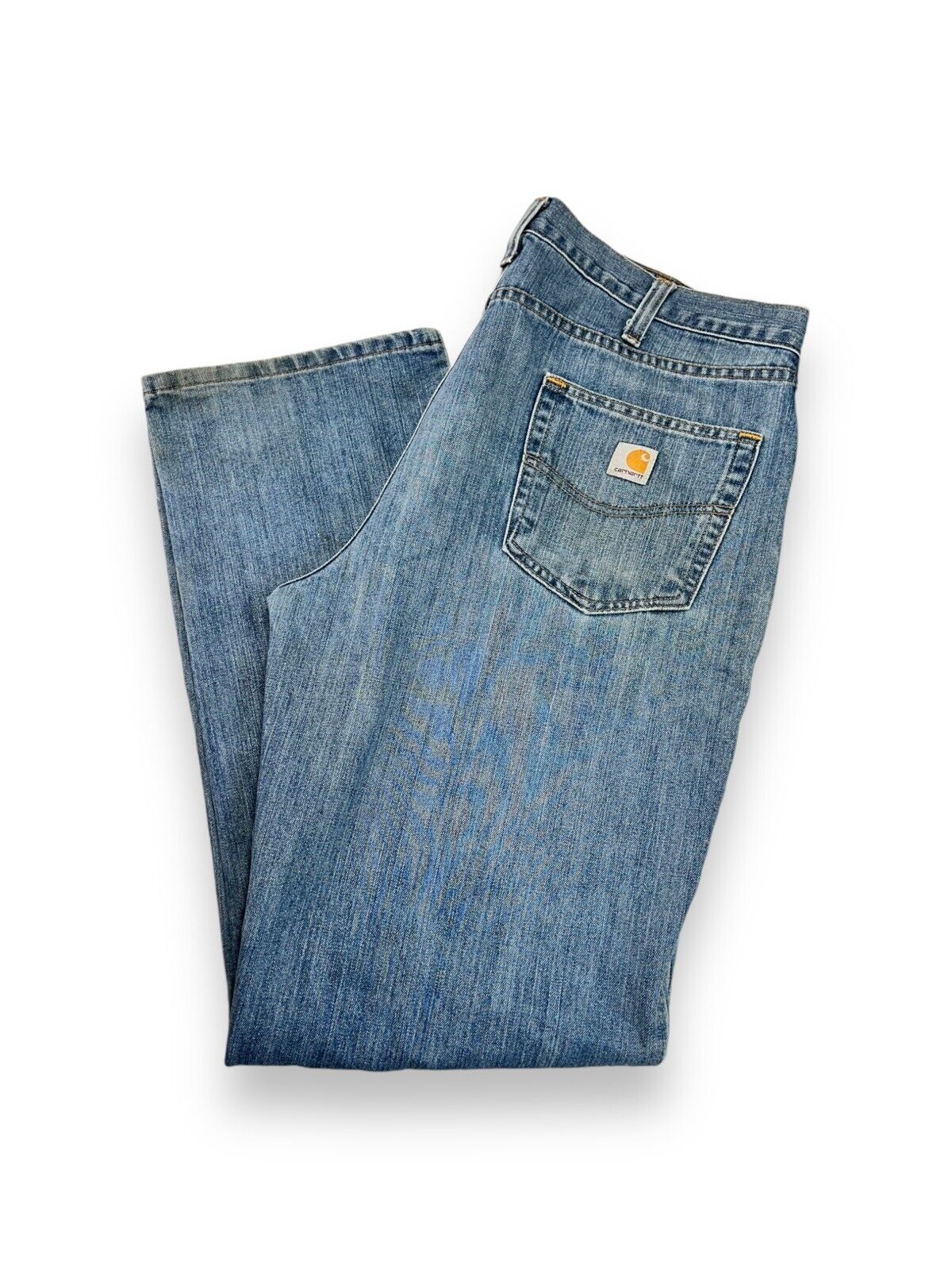 Carhartt Relaxed Fit Medium Wash Denim Workwear Pants Size 39W