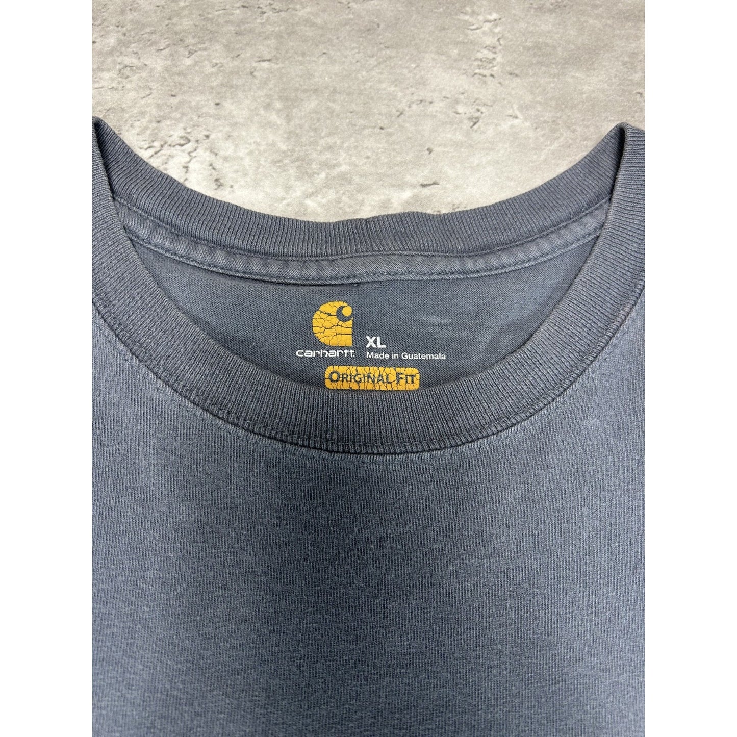 Carhartt Embroidered Patch Workwear Pocket T-Shirt Size XL Gray