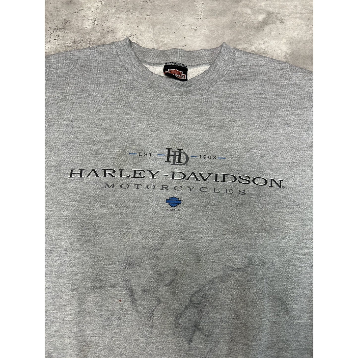 Vintage 2000 Harley Davidson Classic Logo Spellout Graphic Sweatshirt Size XL