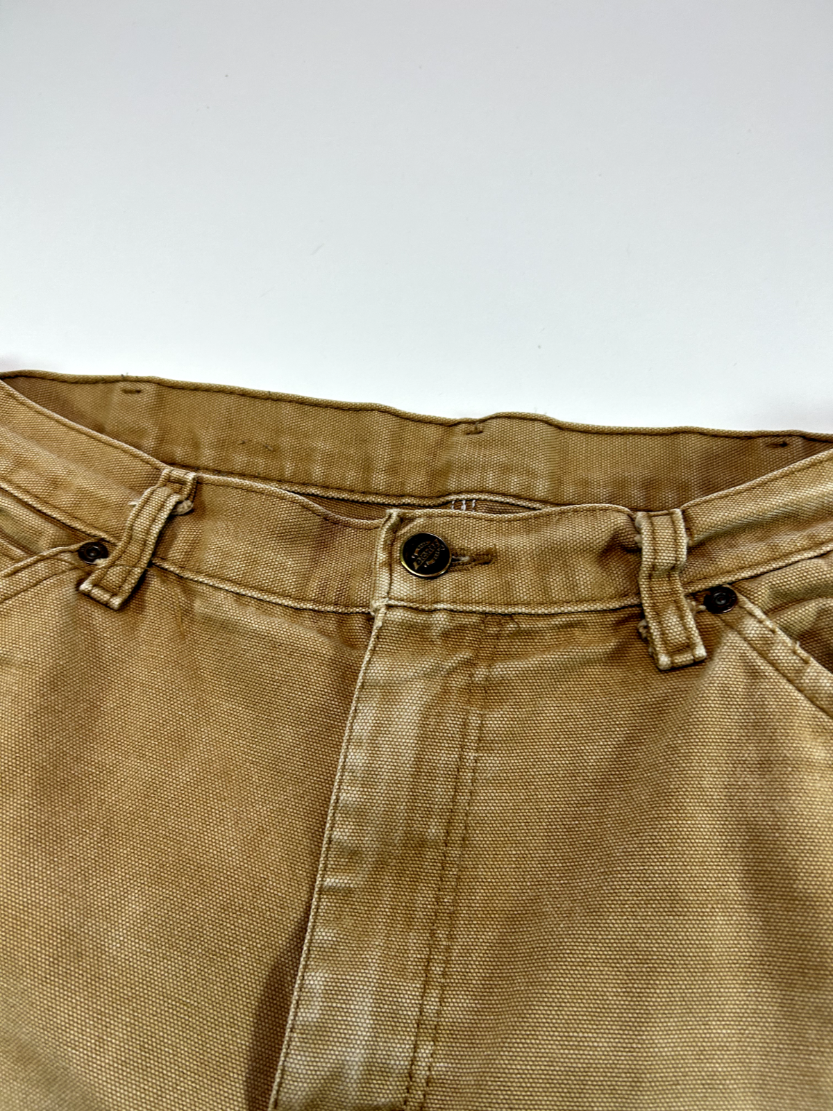Vintage Dickies Canvas Work Wear Carpenter Pants Size 32W Beige