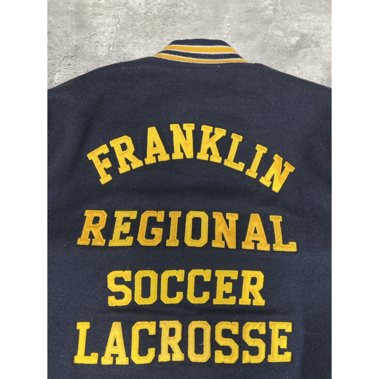 Vintage 90s Franklin Regional Embroidered Collegiate Varsity Jacket Size Medium