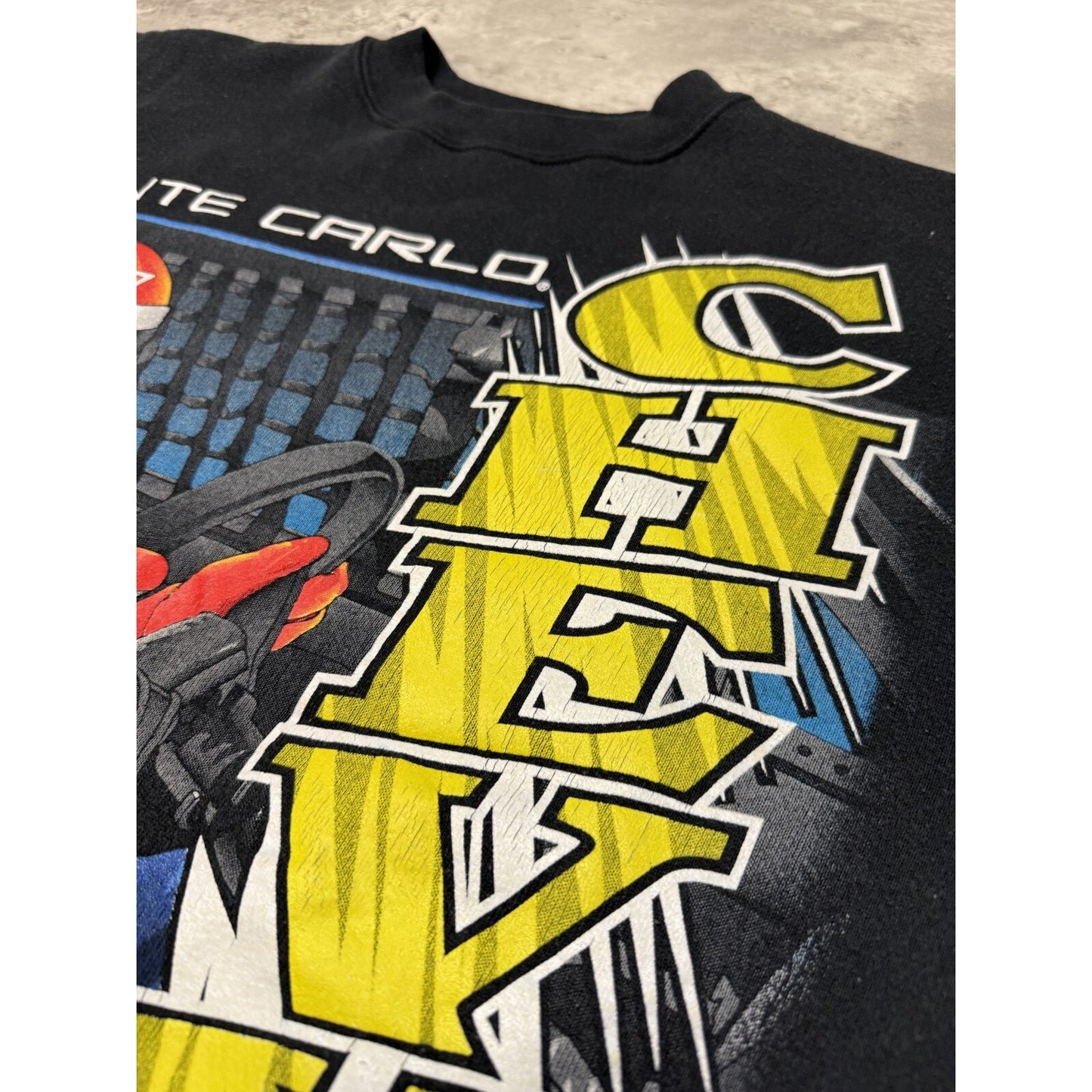 Vintage 90s Chevy Monte Carlo NASCAR Back In The Saddle Sweatshirt Size Medium