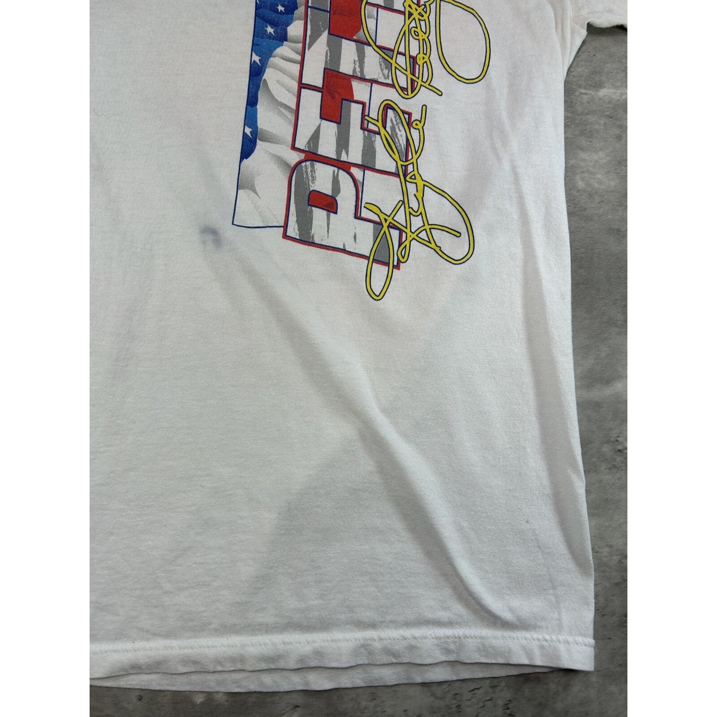 Vintage 1997 Kyle Petty #44 Nascar Spell Out Hot Wheels T-Shirt Size XL White
